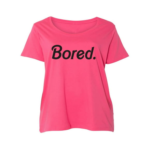 Bored Womens Plus Size Scoopneck Tee