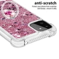thumbnail image 3 of Funda para Samsung Galaxy A22 5G con Brillo Líquido Flotante, Purpurina, Parachoques y Anillo Giratorio Soporte, 3 of 5