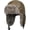 Pl2508-olivebrown, variant on Winter Trapper Hat with Ear Flaps, PU Leather Aviator Hat with Faux Lining for Men & Women