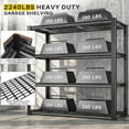 REIBII Garage Shelving Heavy Duty Load 2200LBS Wide Storage Shelves 4