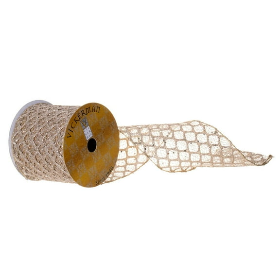 4"X10Y Champ Glitter Sequin Net Ribbon