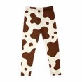 thumbnail image 3 of Lutiedan Cow Print Legging for Girls High Waisted Athletic Workout Pants Casual Full Length Running Leggings Size 3-8, 3 of 7