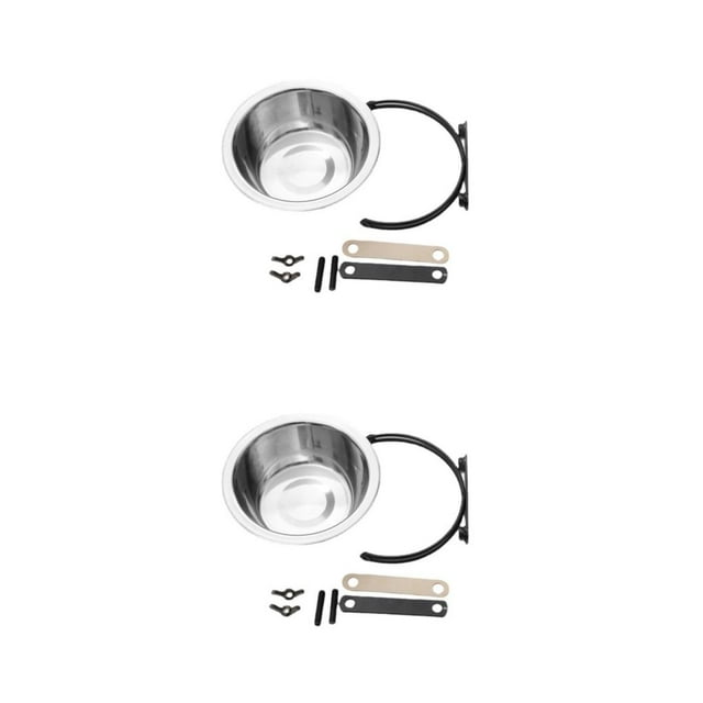 mmirethe Bol de Nourriture en Acier Inoxydable Robuste et Durable pour Animaux de Compagnie en Acier Inoxydable Est de 13CM 2Set