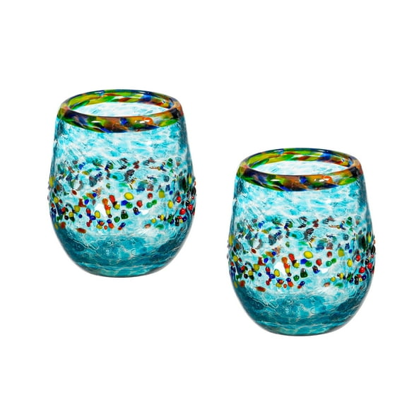 Bambeco Aqua Del Sol Stemless Glass, 14oz