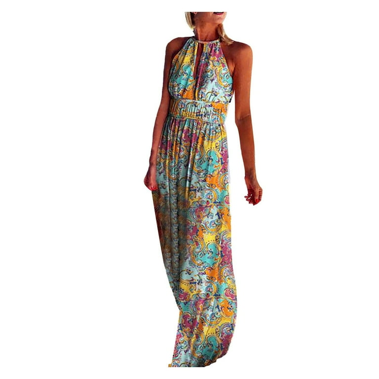 2022 Ethnic Floral Print Sexy Tank Sleeveless Summer Casual Women Maxi Dress 2022 Ethnic Floral Print Sexy Tank Sleeveless Summer Casual Women Maxi Dress