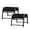 Black, variant on FUNDAZE Outdoor Ottoman 2-Pack, Patio Footrest Stools – Waterproof & Lightweight for Balcony, Backyard, Deck, Indoor Use, Beige