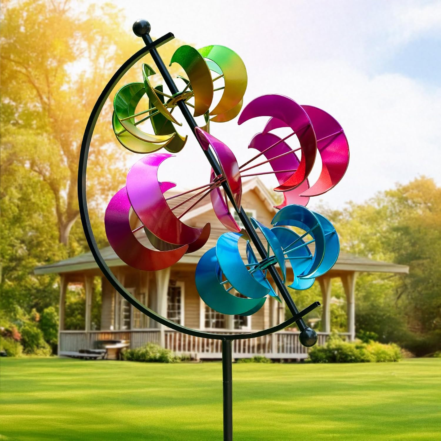 Sublimations-Windspinner Rohling – 25,4 Cm, Metall, Beidseitig Bedruckbar Für Garten-Deko