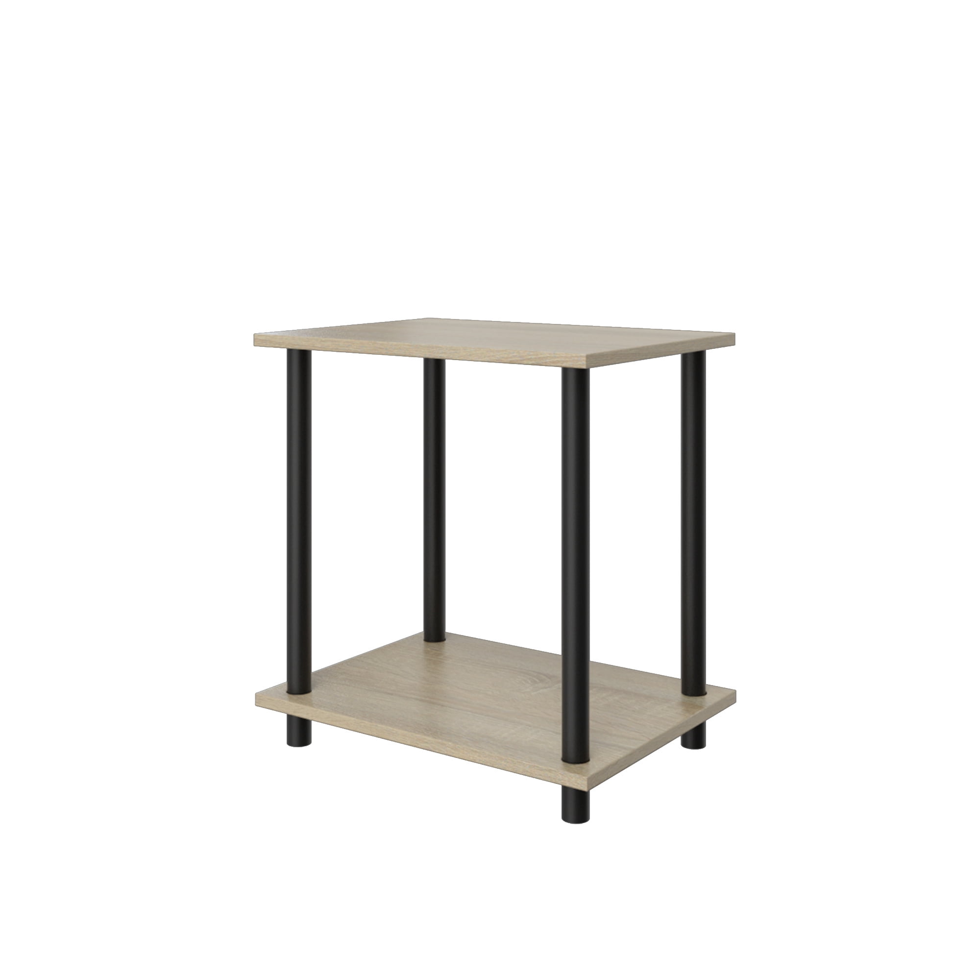 2 Tiers Wood Household Shelving Unit in Natural Oak  (14.96 in. W x 15.87 in. H x 11.02 in. D)