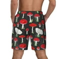 thumbnail image 4 of Balery Red Mushrooms Mens Swim Trunks Swim Shorts for Men Quick Dry Inseam Beach Shorts with Compression Liner Pocket-Small, 4 of 9