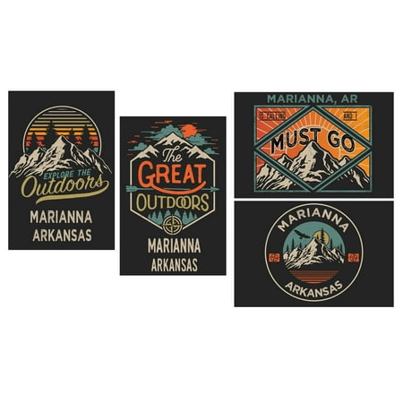 

Marianna Arkansas Souvenir 2x3 Inch Fridge Magnet The Great Outdoors Design 4-Pack