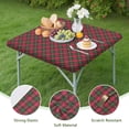 thumbnail image 4 of Red and Green Checkerboard Checkered Pattern Square Fitted Tablecloth with Elastic Edge,Square Table Cover,Washable Elastic Table Cover for Home Kitchen Party Decor 36"x36", 4 of 6