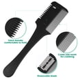 thumbnail image 2 of FELTECHELECTR 2 peines cortadores de pelo, cuchillas dobles para recortar el pelo, peine para adelgazar, peine para peinar., 2 of 4