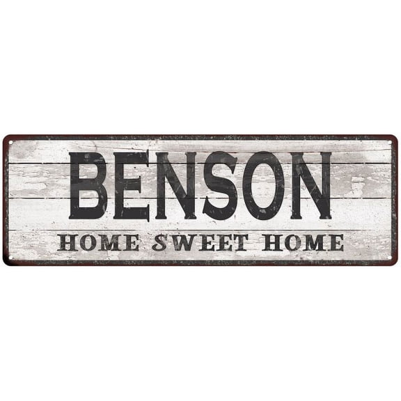 BENSON Home Sweet Home Country Look Gift 6x18 Metal Sig 206180045462