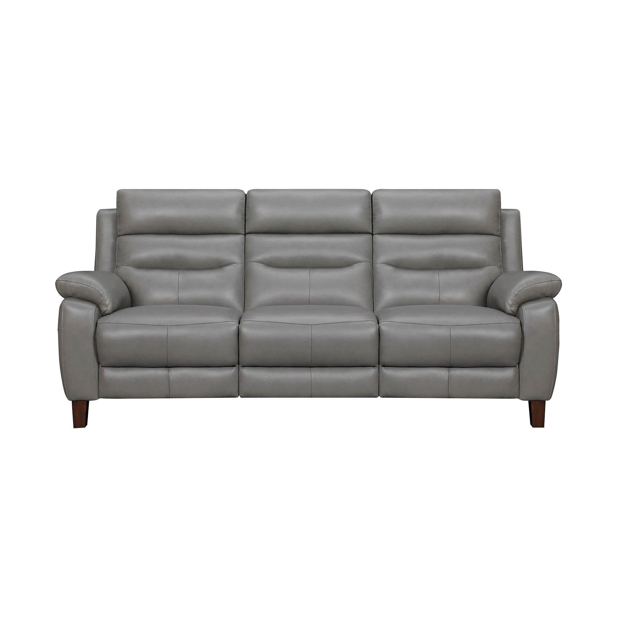 82 Inch Power Reclining Leather Sofa with USB, Dark Gray