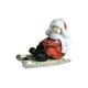 Northlight 16" Garçon Rouge et Blanc sur une Figurine de Table de Noël en Traîneau – image 1 sur 1