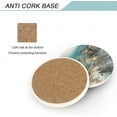 thumbnail image 4 of Lahome Marble Pattern Coasters - Round Drinks Absorbent Stone Coaster Set with Ceramic Stone and Cork Base for Kinds of Mugs and Cups (Blue, Set of 4), 4 of 7
