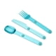 thumbnail image 1 of Juego de cubiertos para acampar, vajilla para exteriores, juego de cuchara y tenedor, utensilios de cocina reutilizables y portátiles Azul, 1 of 9