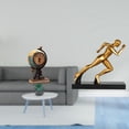 thumbnail image 2 of Figura de escritorio,Reloj de mesa con figura de globo terráqueo,decoración para oficina y hogar,Estatua del corredor,Estatua de corredor,escultura de arte abstracto,figura,Figura de, 2 of 8