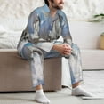 thumbnail image 7 of Honeii Horses Running Through The Water Pattern Mens Pajamas Set,2pcs Men's Lounge Long Sleeve Sleep Shirt and Pajama Bottoms Sleepwear Set,Mens Pjs Sets-Large, 7 of 7