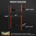 Mikolo Folding Squat Rack ,1000lbs Capacity Wall Mounted Power Rack with Pullup Bar,J Hook
