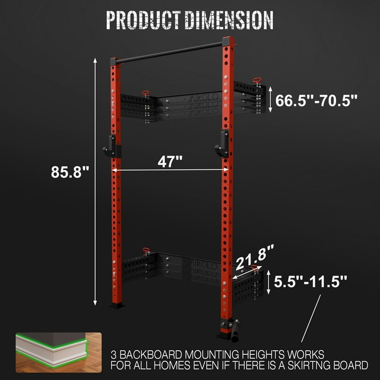 Cage De Puissance Multifonction – Squat Rack 1000Lbs, Barre De Traction (noir/bleu)