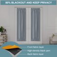 thumbnail image 4 of Lapalife French Door Curtains, 24 x 72 inch Rod Pocket Thermal Blackout Door Curtains Privacy for Doors with Glass Window, Gray, 1 Panel, 4 of 8
