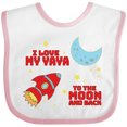 thumbnail image 3 of Inktastic I Love My Yaya to the Moon and Back Boys or Girls Baby Bib, 3 of 4