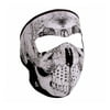 Zan Headgear WNFM002R, Full Face Neoprene Face Mask, Ski Mask, Reverses to Black - Reflective Skull