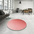 thumbnail image 4 of Ahgly Company Machine Washable Indoor Square Transitional Light Coral Pink Area Rugs, 3' Square, 4 of 7