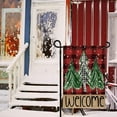 thumbnail image 5 of Welcome Christmas Trees Winter Garden Flag 12 x 18 Inch Vertical Double Sided Buffalo Plaid Holiday Yard Outside Xmas Décor, 5 of 6