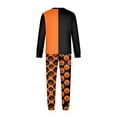 thumbnail image 4 of Halloween Pajamas, Family Pajamas Matching Sets, Halloween Matching Family Pajamas Black Orange Skeleton Print Long Sleeve 2 Piece Pj Set Spooky Sleepwear Nightwear Loungewear Gothic Family Photos, 4 of 5