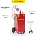 thumbnail image 5 of EastVita 35 Gallon Portable Gas Caddy Fuel Storage Tank Gasoline Diesel Fuel with 2 Wheels for Car, Lawnmower, ATV, Boat, Motorcycle, 5 of 7