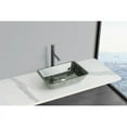 thumbnail image 3 of Castello USA Inc Arete Rectangular Tempered Glass Vessel Bathroom Sink in Green, 3 of 6