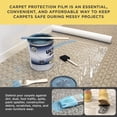 thumbnail image 4 of Dura-Gold Carpet Protection Film, 24-inch x 50' Roll - Clear Self Adhesive Temporary Carpet Protective Covering Tape - Protect Against Foot Traffic, Paint Spills, Dust, Construction Debris, Moving, 4 of 5