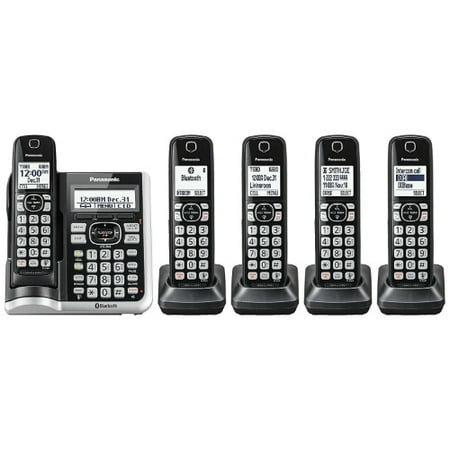 - Refurbished Panasonic KX-TG785SK 5 Handset Cordless Phone w/ Talking Caller ID & Call Block