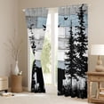 thumbnail image 3 of Homewish Safari Bear Blackout Curtains Set of 2 (52x84 Each),Jungle Wildlife Window Curtains,Old Wooden Board Curtains and Drapes For Boys Kids,Breathable Home Decor, 3 of 6