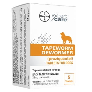 Bayer ExpertCare Tapeworm Dewormer for Dogs and