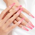 thumbnail image 2 of Shisuyan Faux Ongles Pièces Abs Chair Rose Pêche Rouge Femmes Boîte de Nuit 2 Ensembles, 2 of 8