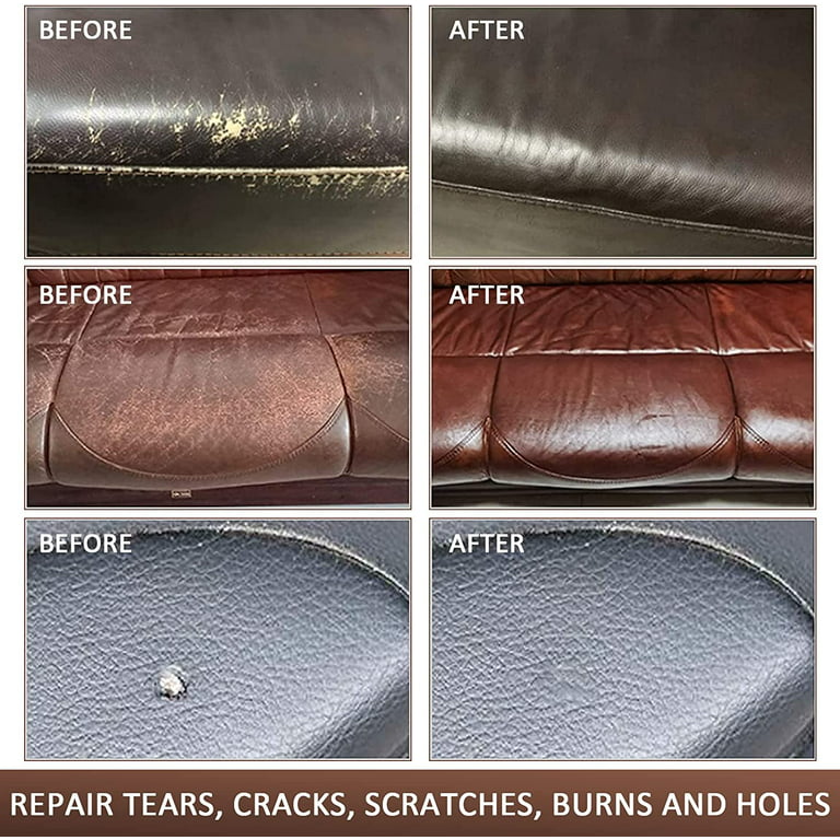 Cream leather repair Kit, car seat vinyl repair Kit, sofa, coats, holes,  scrapers, cracks, liquid leather