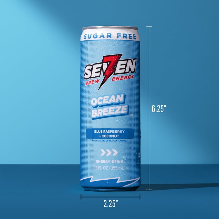 7 Brew Energy Drink, Ocean Breeze Sugar Free (12 fl oz.) - Walmart.com