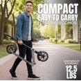 thumbnail image 5 of Madd Gear Metro Cruise 250 Folding Kick Scooter – 200mm Wheels, Suspension, Adjustable Handlebar – Teens & Adults, Black/Gray, 5 of 10