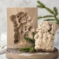 thumbnail image 4 of Wooden Cookie Mould - 3.14" x 3.93" New Snowman Carved Baking Tool,T, 4 of 4