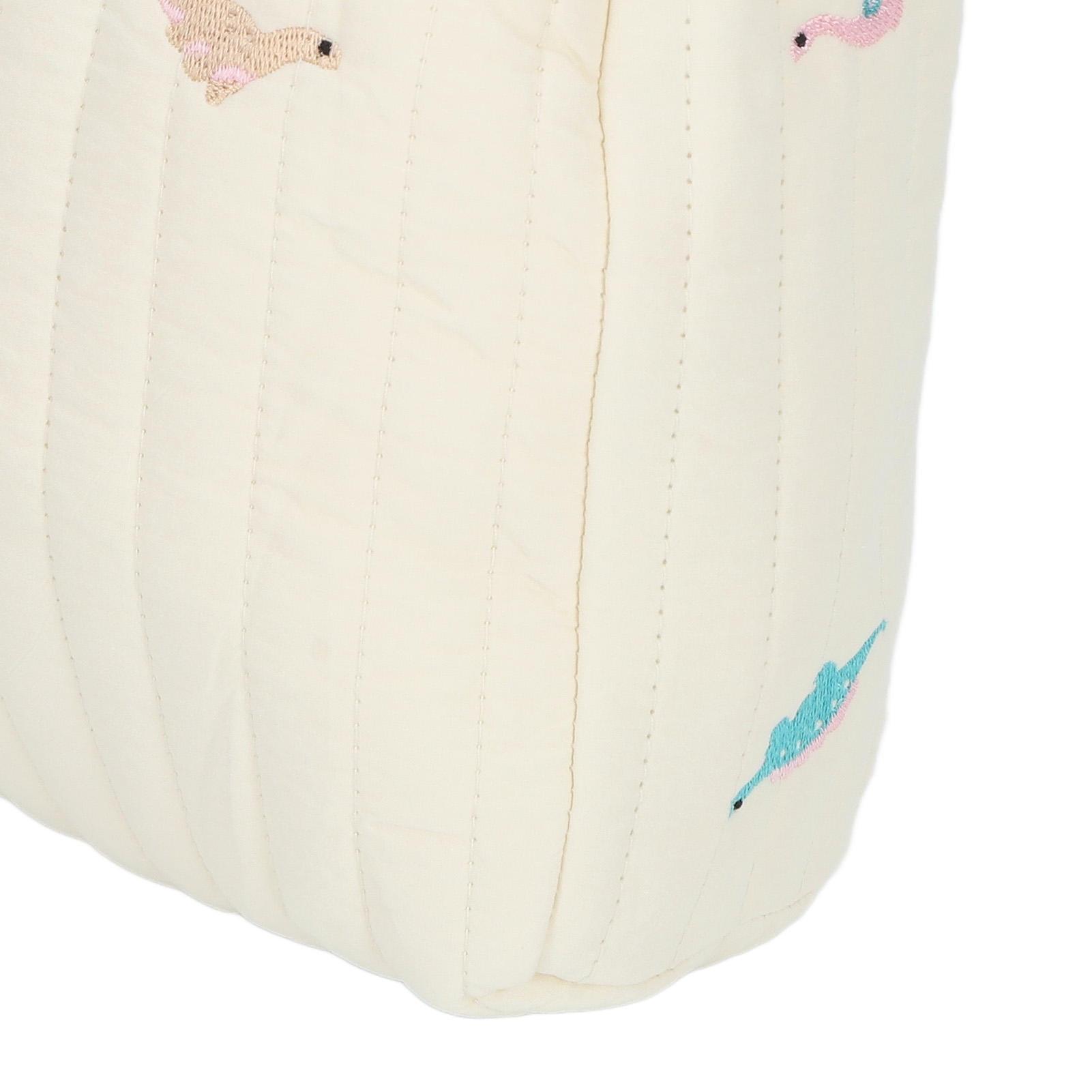 LAZIOEGR Soft Cotton Diaper Bag Organizer – Large Capacity Stroller Pouch with Embroidered Dinosaur Design, Ideal for Travel & Baby Essentials