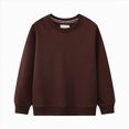 thumbnail image 2 of Gerichy Kids Baby Boys Girls Casual Sweatshirt Solid Color Crewneck Fleece Long Sleeve Pullover Tops T-Shirt 2T-7T, 2 of 4
