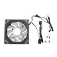 thumbnail image 2 of 120mm Case Fan ARGB Case Cooler Fan, 5V 3 Pin ARGB LED Cooling Case Fan, PWM Silent Computer Fan, Internal Fans Cable Management Silent Fan PWM Fan for CPU Cooler Radiator PC, 2 of 7