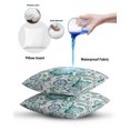 thumbnail image 6 of Waterproof Outdoor Throw Pillows with Inserts 12"x20", Teal Paisley Pattern Soft Decorative Pillowcases for Couch Bedroom, Boho Ethnic Floral Traditional Pillow Covers for Sofa Living Room, 6 of 7
