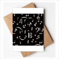 thumbnail image 1 of Barre de Musique Blanche et Notes Cartes de Vœux Noires Vous Tes Invités Invitations, 1 of 3