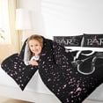 thumbnail image 4 of Homewish Pink Loves Pattern Bedding Comforter Set,Paris Eiffel Rower Twin Comforter Sets,Romantic Valentine'S Day Bedding Set For Girl,Microfiber Bedroom Decor,2pcs, 4 of 8