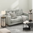 thumbnail image 2 of Furinno Besi 2-Tier End Table with Sturdy Metal Legs in Americano Set of 2, 2 of 6