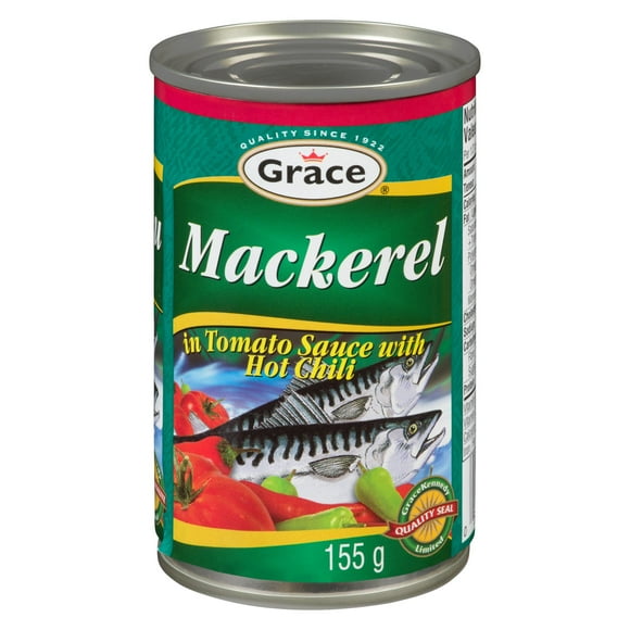 Grace Mackerel in Tomato Sauce with Hot Chili, 155g Can, Grace Mackerel in Tomato Sauce with Hot Chili, 155g Can